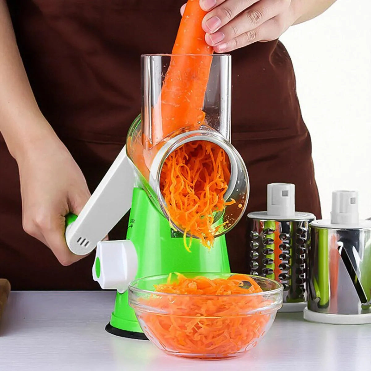 3 in 1 Multifunctional Manual Rotary Cutter for Vegetable