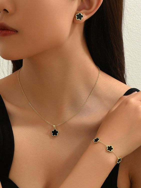 Golden Clover Charm Necklace