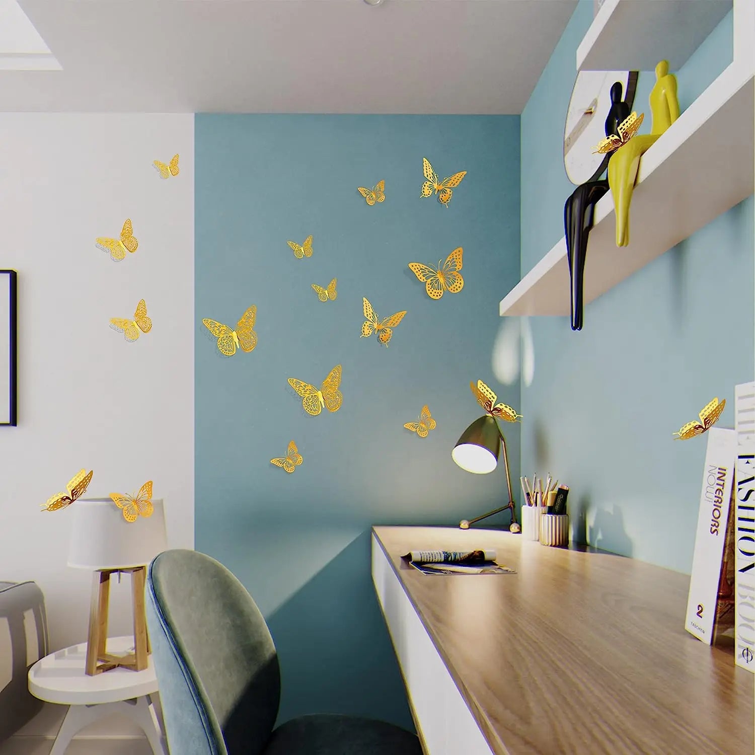 3D Hollow Butterfly Creative Wall Sticker For Wall Art Home Decorations