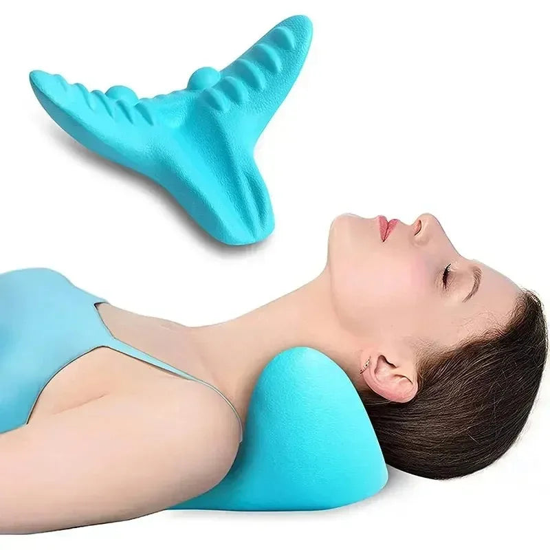 PC Pillow Cervical Traction, Cervical Muscle Relaxer Massager,Shoulder Neck Traction Correction for Relief Spine Alignment