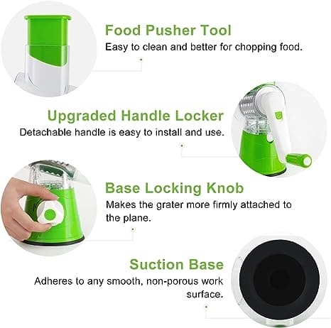 3 in 1 Multifunctional Manual Rotary Cutter for Vegetable